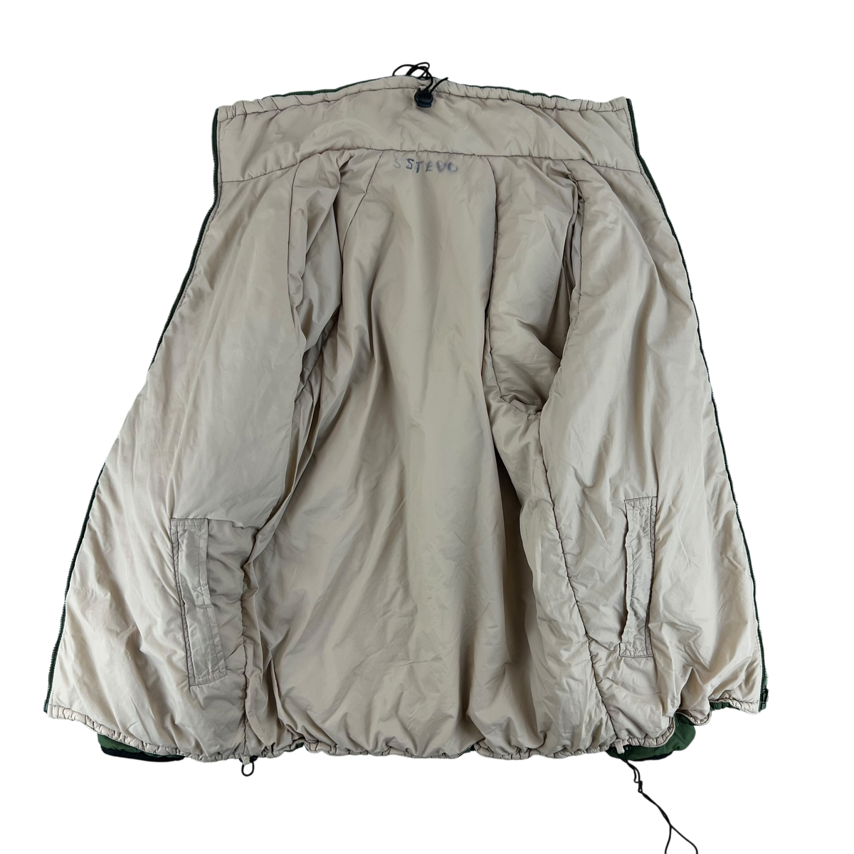 British Army Reversible Thermal Olive Green / Tan Quilted Jacket - Medium