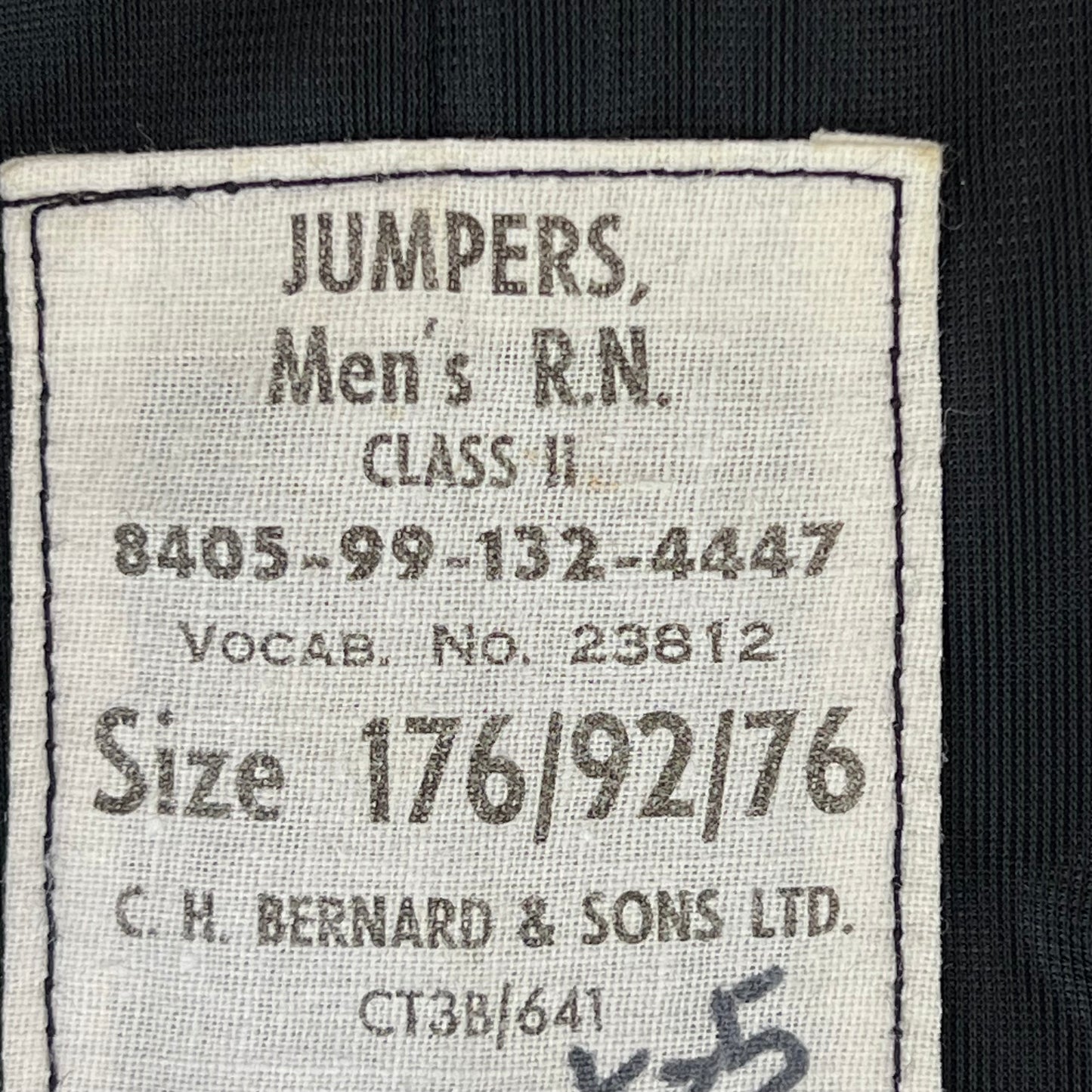 British Royal Navy Class II Jumper Sailor's Top - Medium 176/92