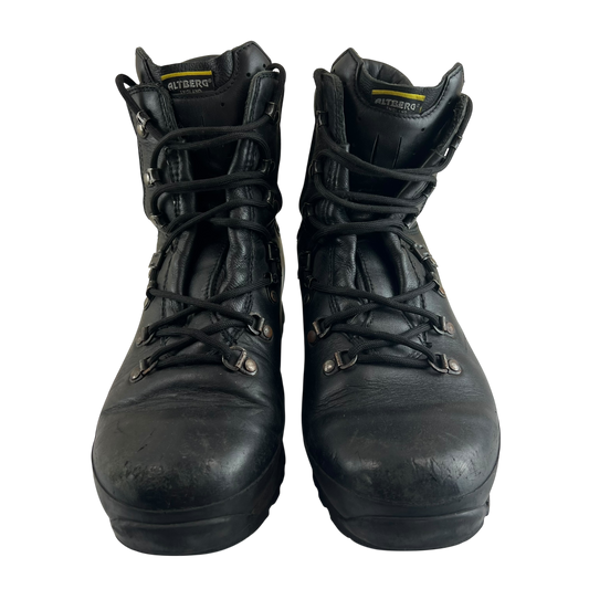 British Army Altberg Defender Black Combat Boots - Size 7L