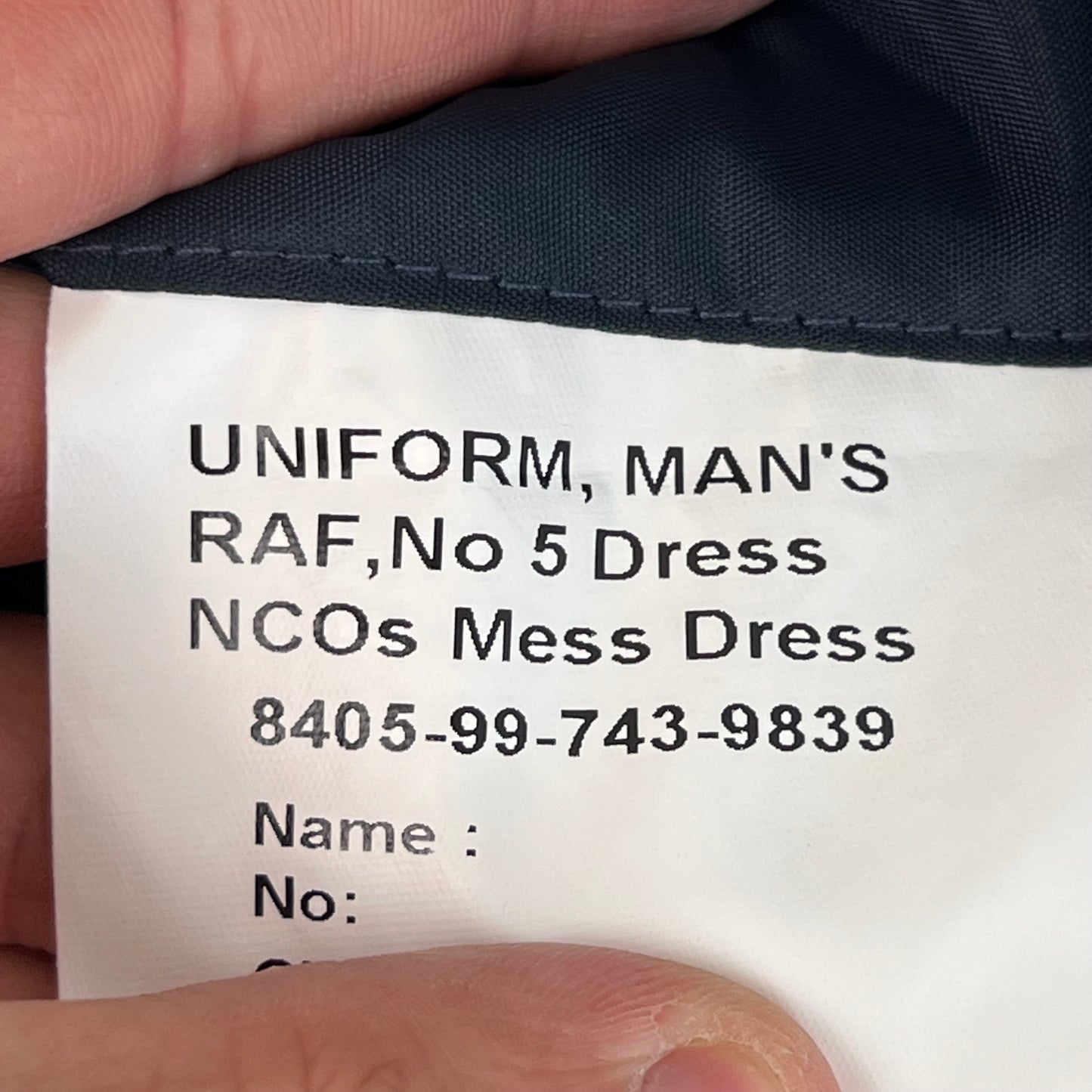 British RAF No. 5 NCO Mess Dress Jacket - Large 104R