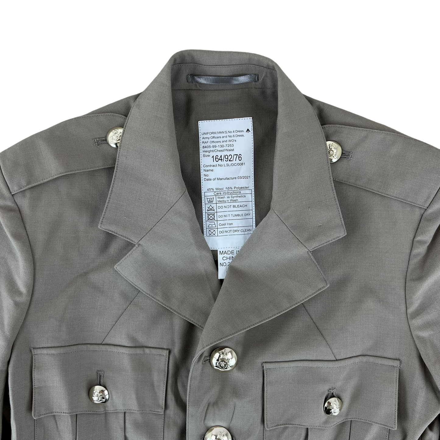 British Army No. 6 Tropical Dress Jacket - Royal Artillery Regiment - Medium 164/92