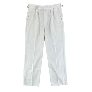 British Royal Navy Officer's White No. 1 AW Dress Trousers - W32 L28