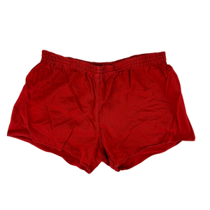 West German Army Cotton PT Red Swim Shorts - Medium
