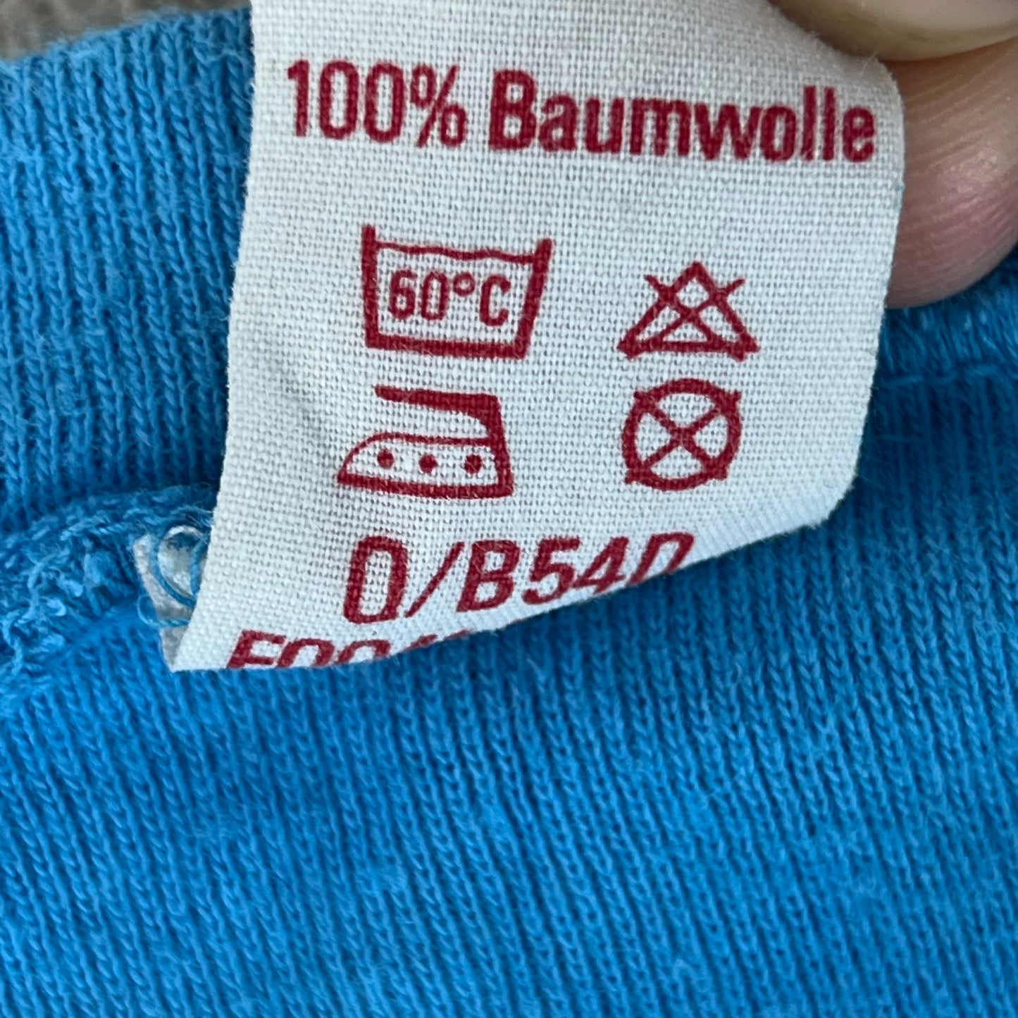 West German Army 70s Blue Training T Shirt - X Small