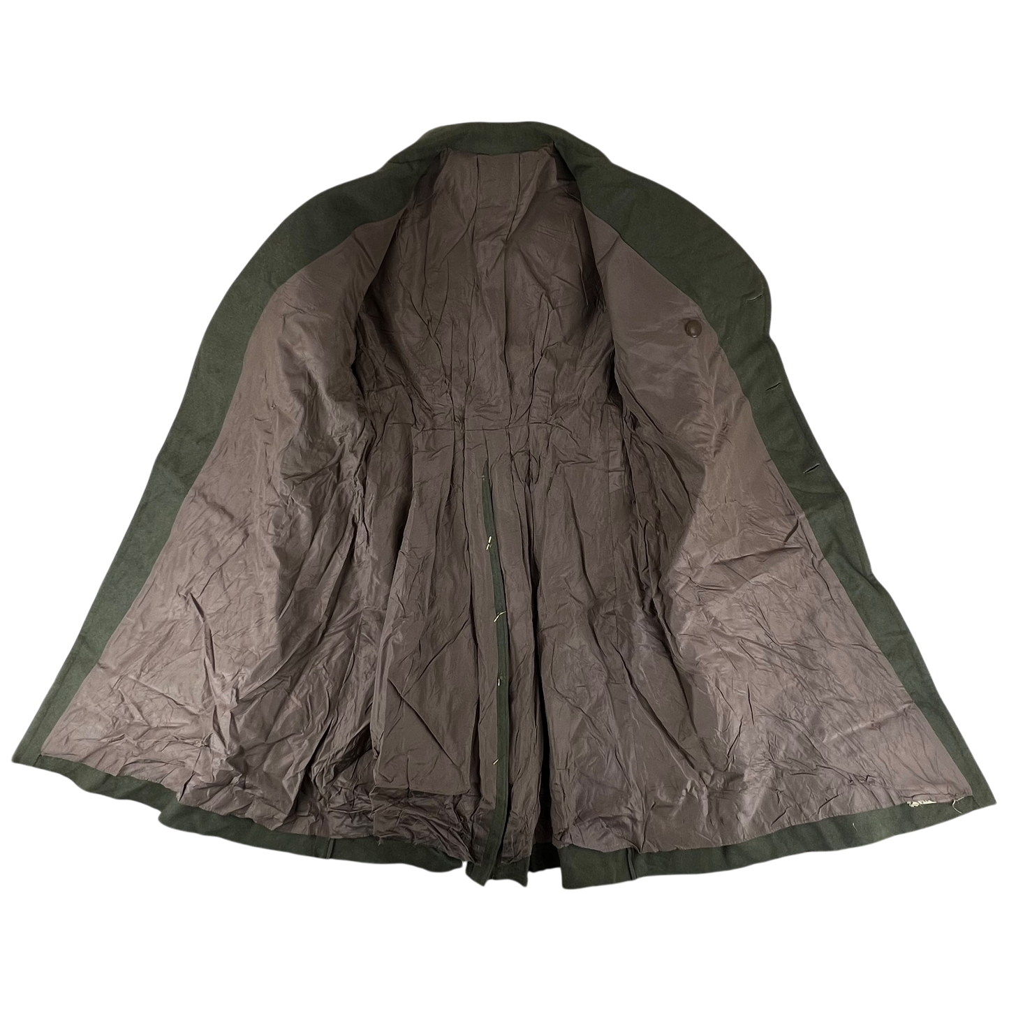 Italian Army 70s Khaki Greatcoat - Medium