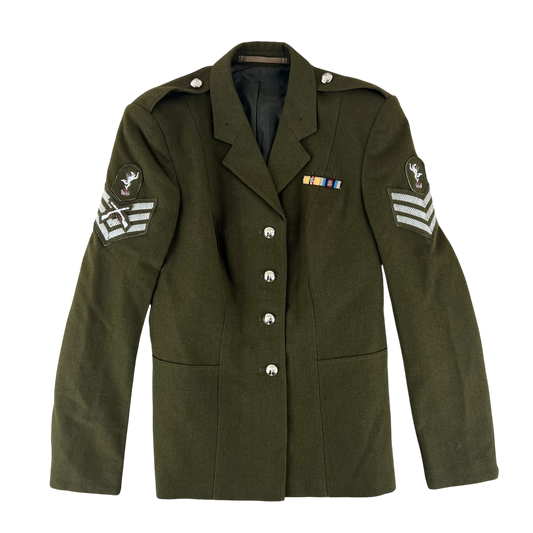 British Army 1980 Pattern Women's No. 2 Olive Green Dress Jacket - Royal Signals - Medium 170/96