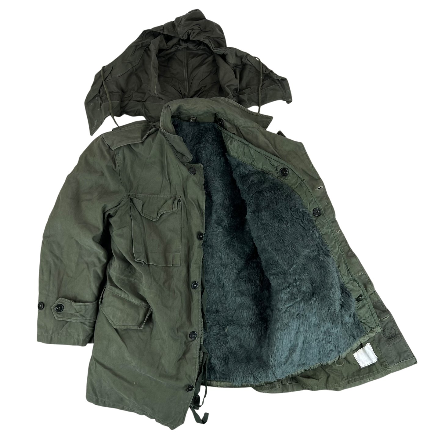 Greek Army M65 Jacket w/ Faux Fur Liner -