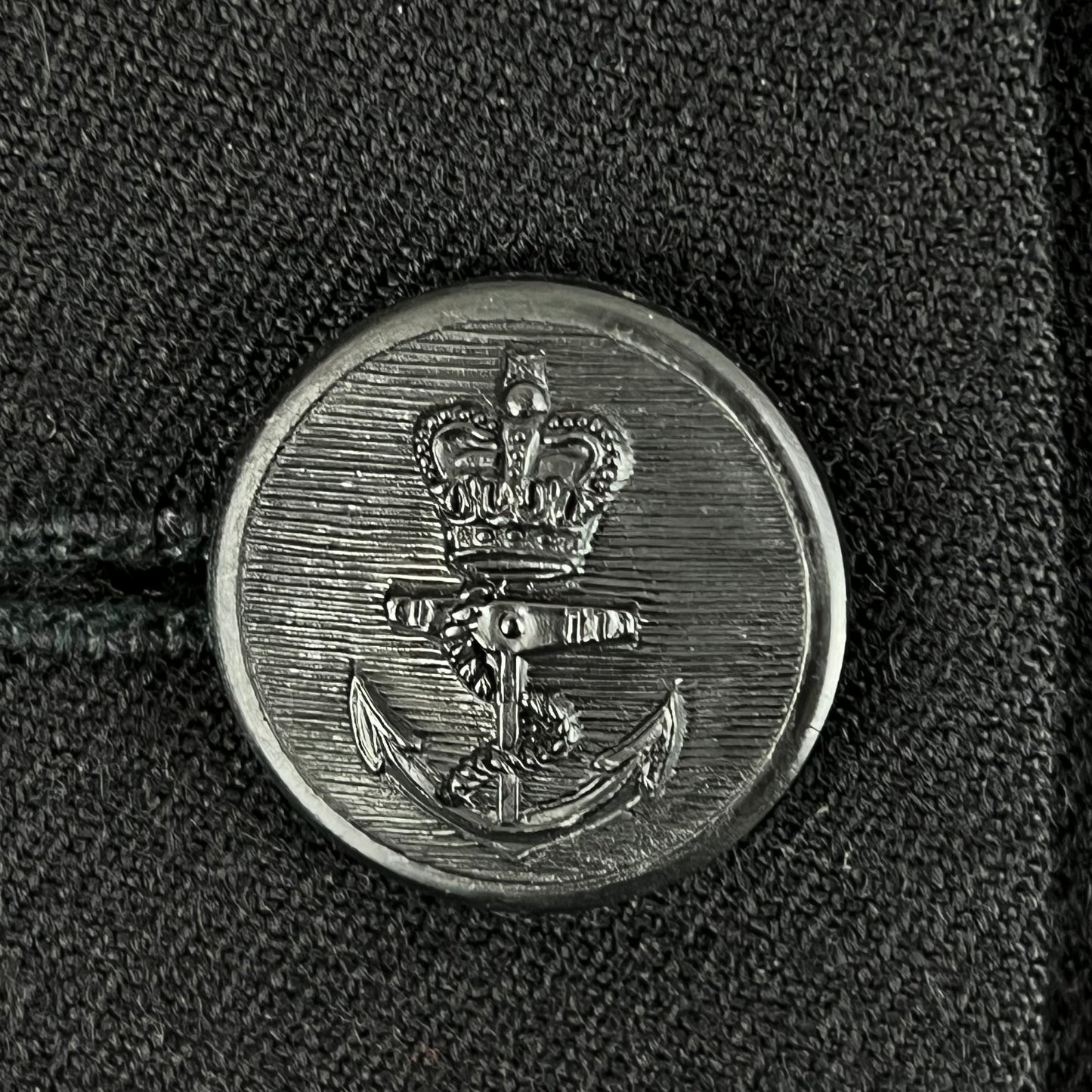 British Royal Navy Women's WRNS Diagonal Serge Black Blazer - Small SIZE 9