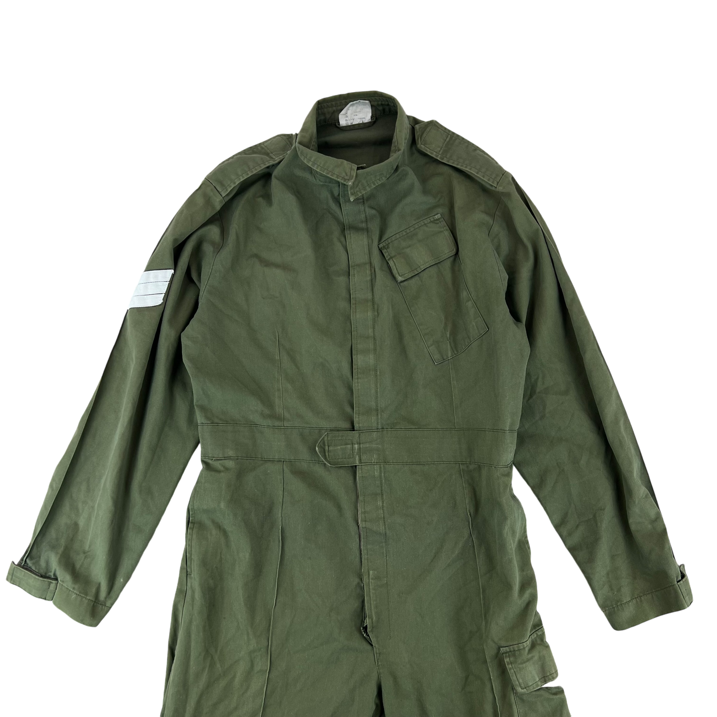 British Army Cotton Work Coveralls Olive Green w/ Patch - Medium 180/100