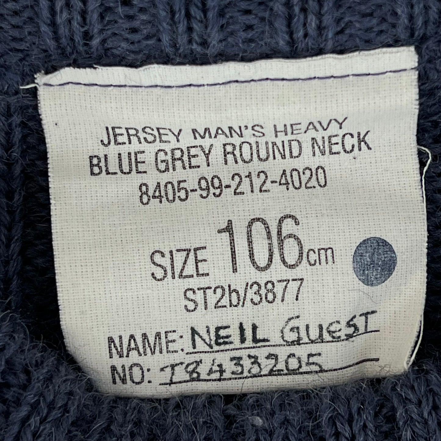 British RAF Wool V Neck Pullover Jersey Jumper - Medium