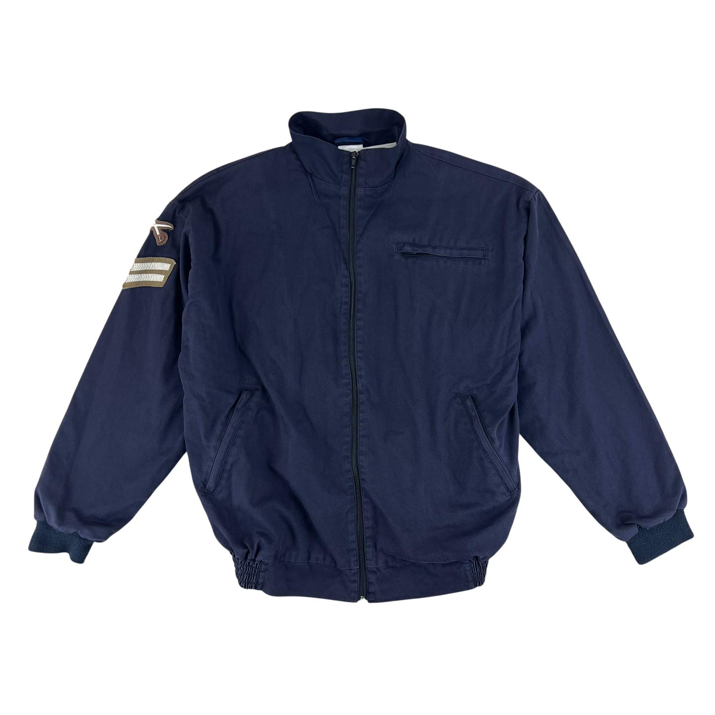 British Army / Tri-Services Navy Blue PTI Tracksuit Top Jacket - Large