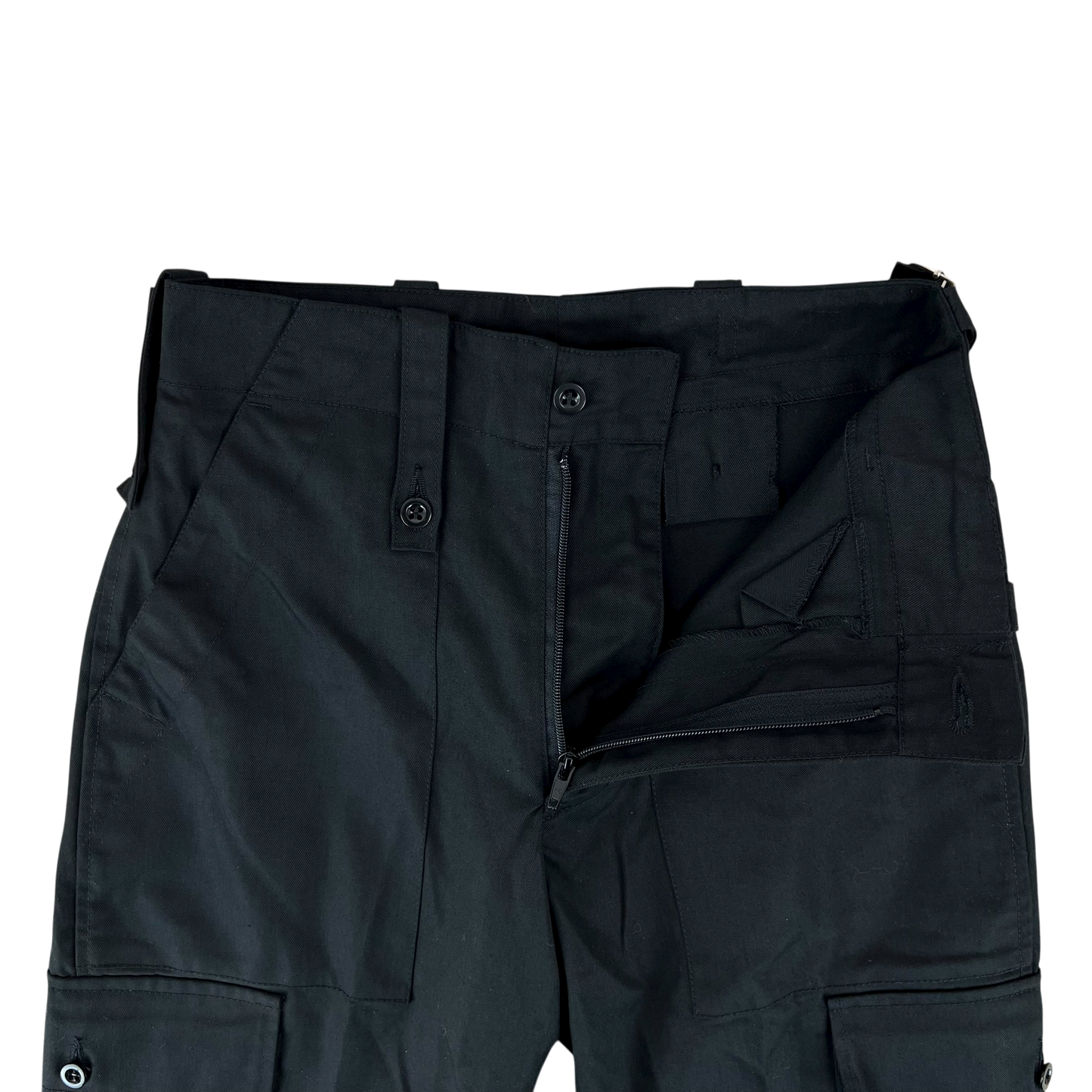 British Army Black Fatigue Work Trousers - W28 L27.5