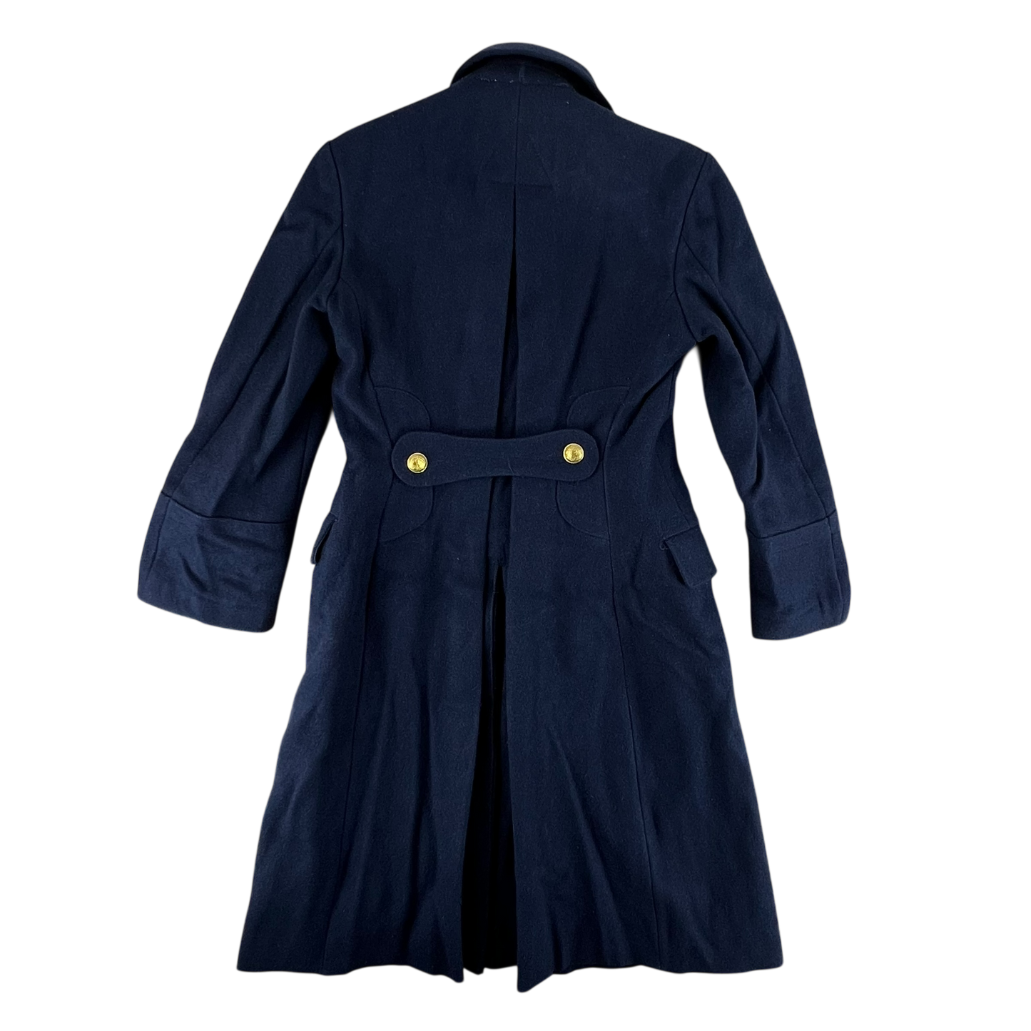 Romanian People's Navy 70s Blue Wool Greatcoat - Medium