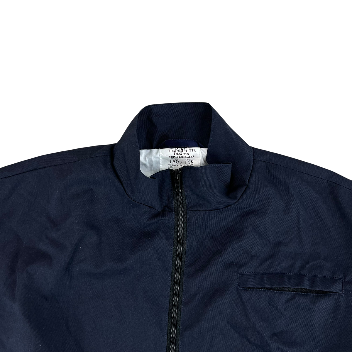 British Army / Tri-Services Navy Blue PTI Tracksuit Top Jacket - Large 180/108