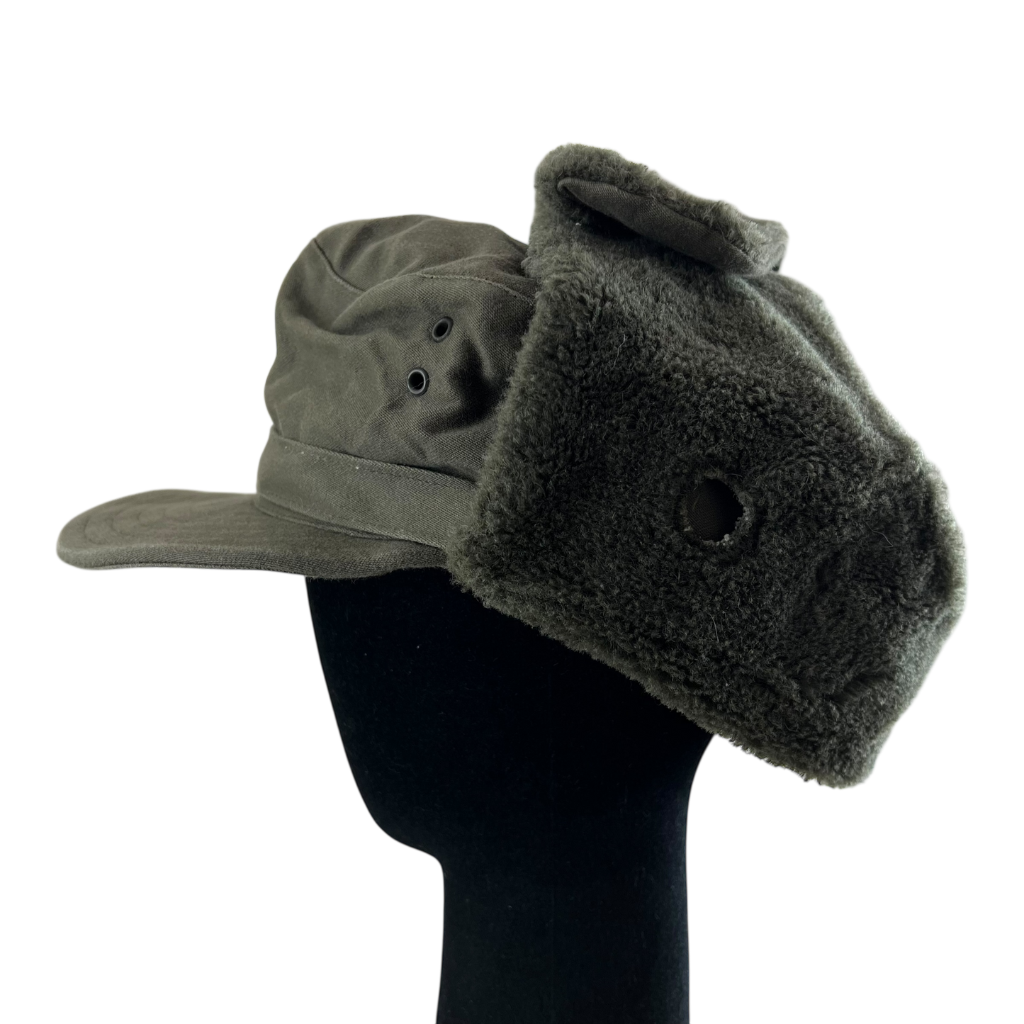 Austrian Army Olive Drab Cold Weather Trapper Cap - Medium 57cm