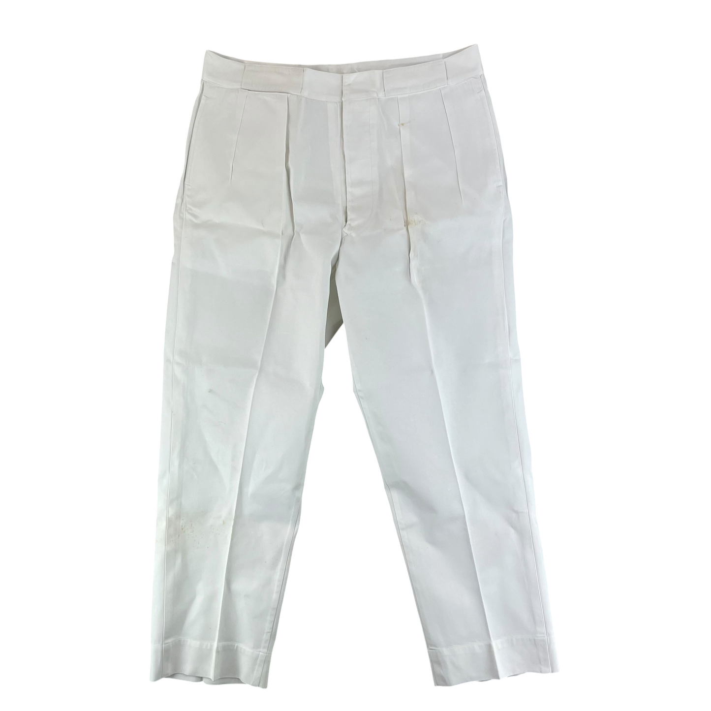 British Merchant Navy 50s Tropical White Trousers - W39 L31