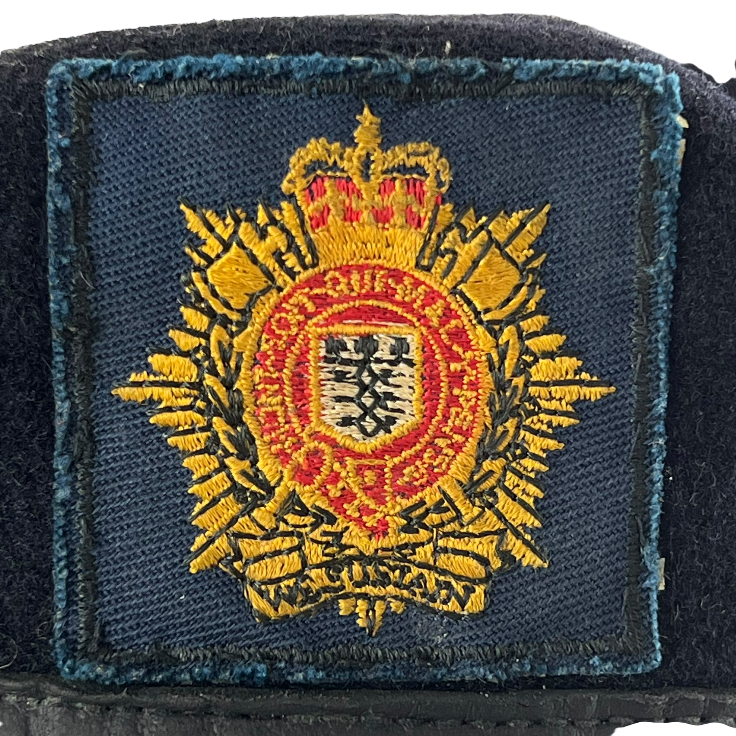 British Army Beret w/ Patch Navy Wool - Royal Logistics Corps - X Small 54cm