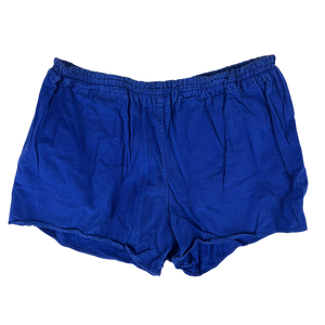 West German Army Cotton PTI Blue Swim Shorts - Small