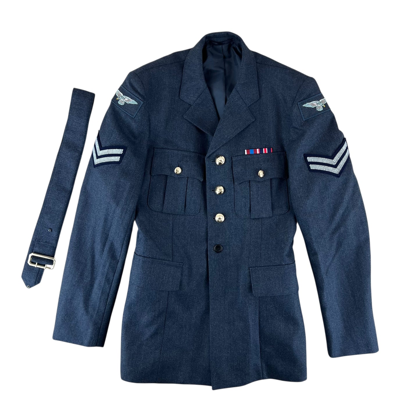 British Royal Air Force No. 1 O.A. Dress Jacket w/ Belt - Medium 96R