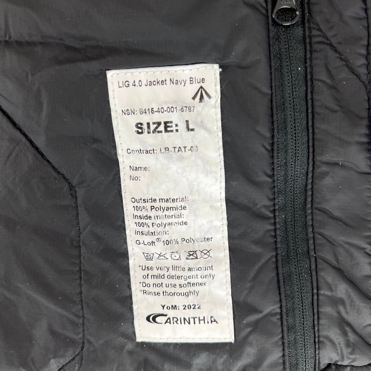 British Royal Navy Carinthia LIG 4.0 Thermal Jacket - Large