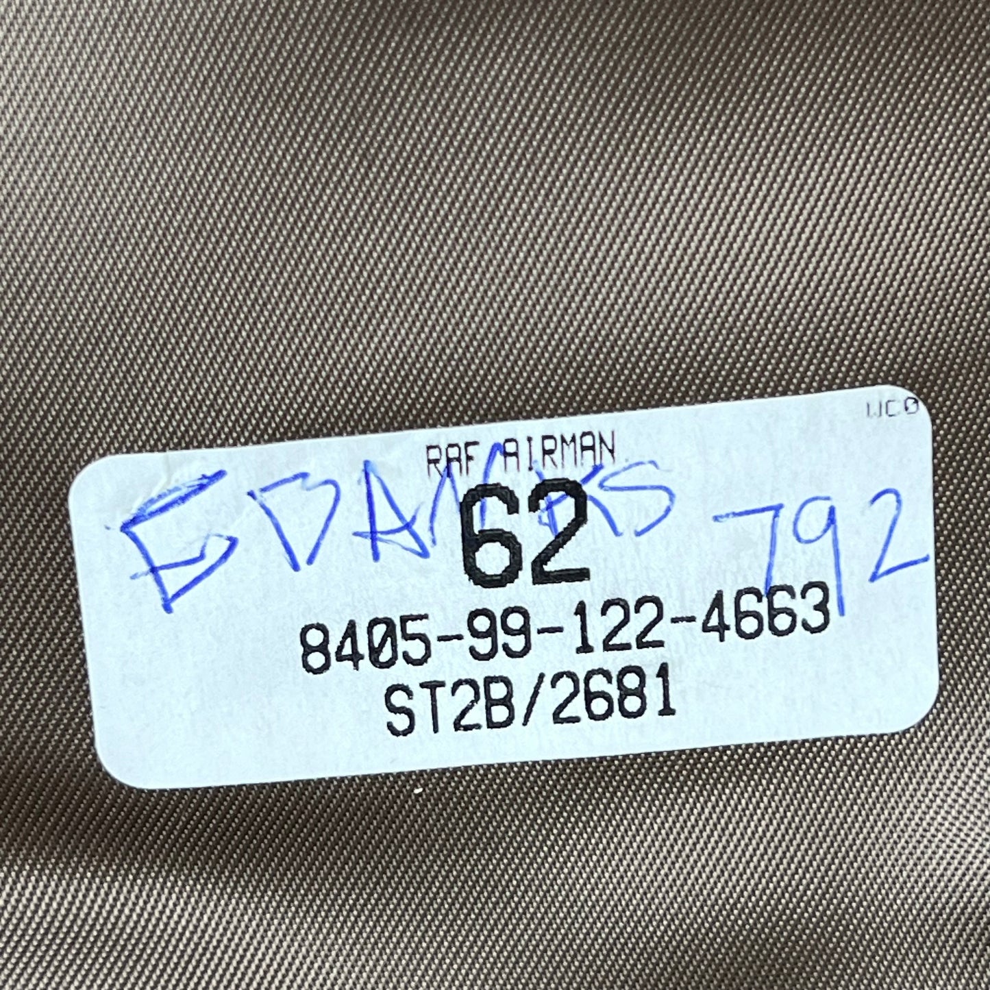 British RAF Peaked Dress Cap - X Large 62cm