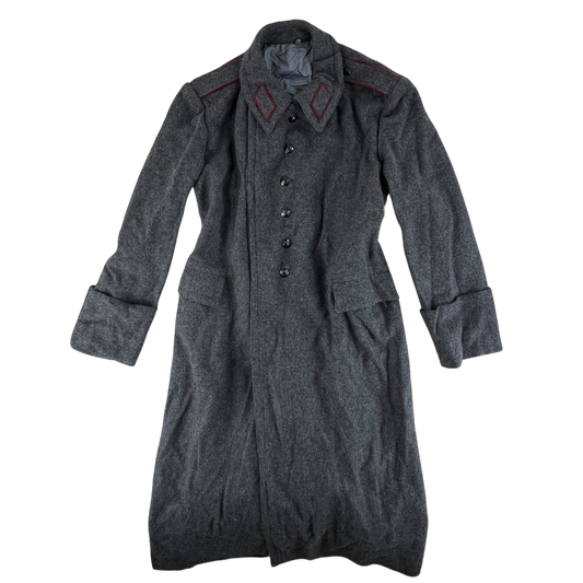 Bulgarian People's Army 70s Grey Wool Greatcoat - Large