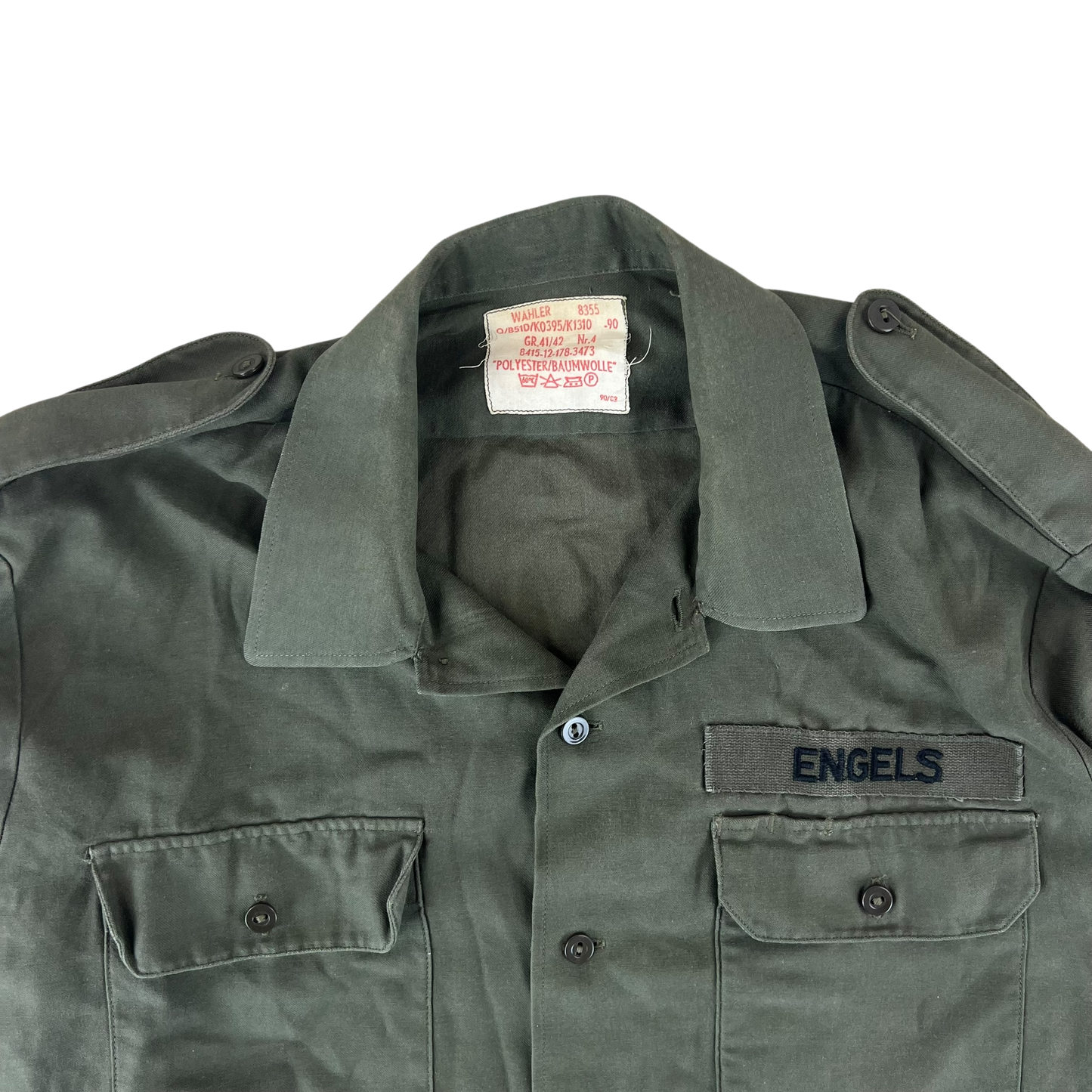 German Army Olive Green Long Sleeve Field Shirt - Large GrNr4