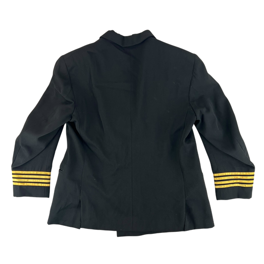 British Royal Navy 70s Dress Jacket - Royal Fleet Auxiliary - Large