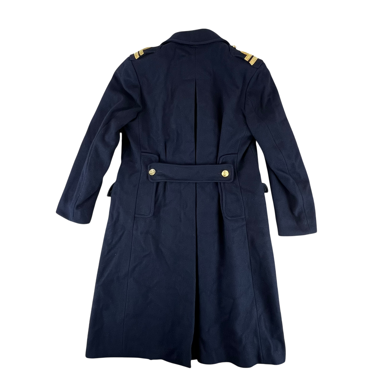 British Royal Navy 80's Women's Wool Officer's Greatcoat - Medium