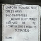 British Army Women's 1980 Pattern No. 2 Olive Green Dress Jacket - Welbeck College - Small 162/88