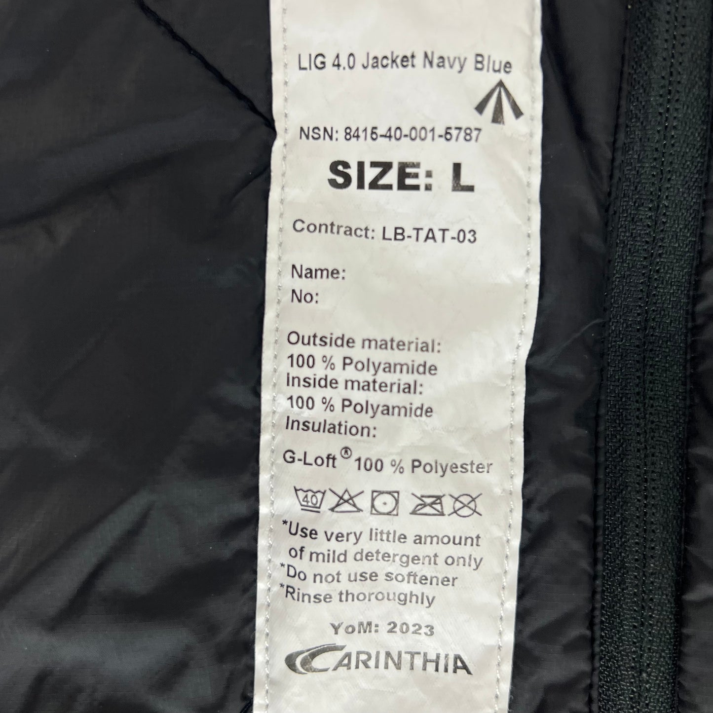 British Royal Navy Carinthia LIG 4.0 Thermal Jacket - Large