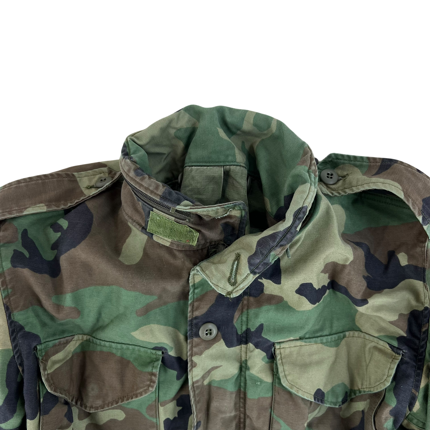 US Army M81 Woodland Camo M65 Cold Weather Field Coat - Small