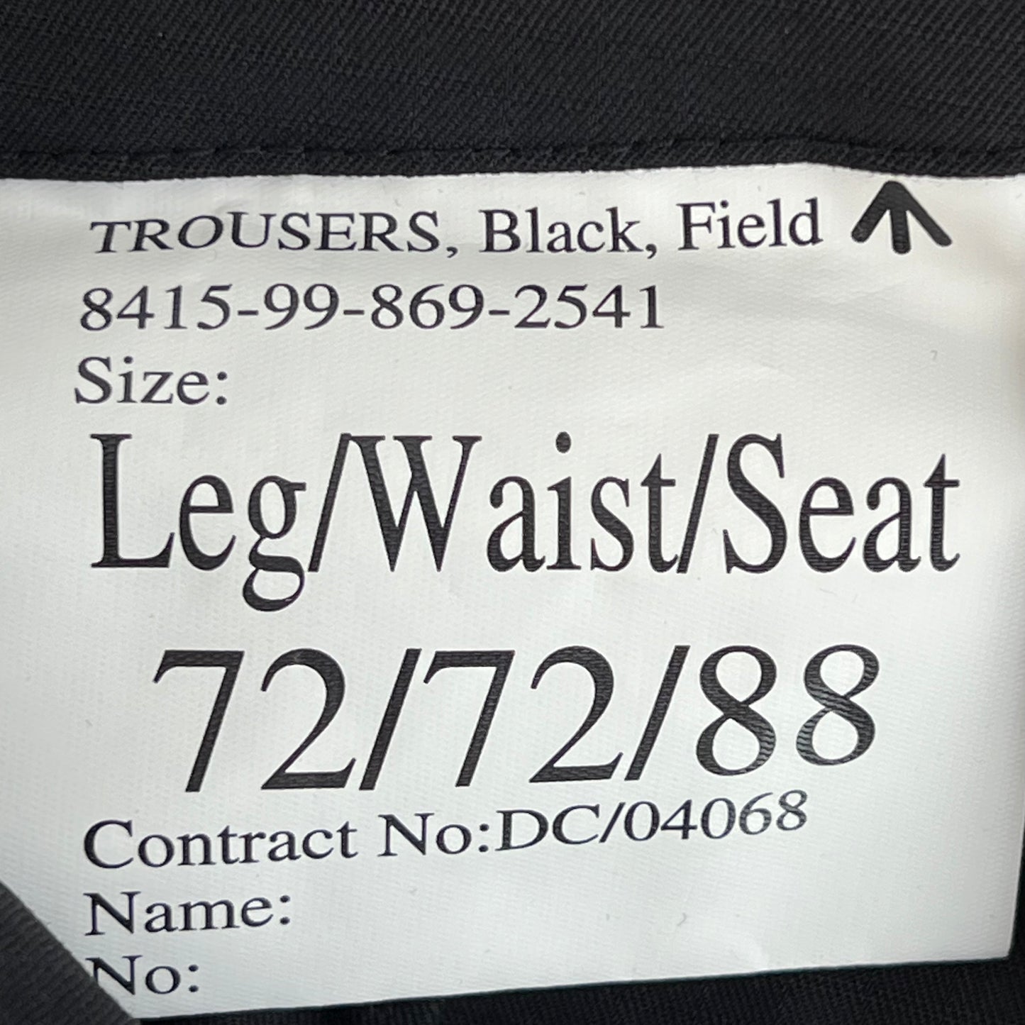 British Army SAS S95 Black Field Trousers - W29 L28.5