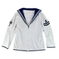 British Royal Navy Class II White Jumper Sailor's Top - Medium