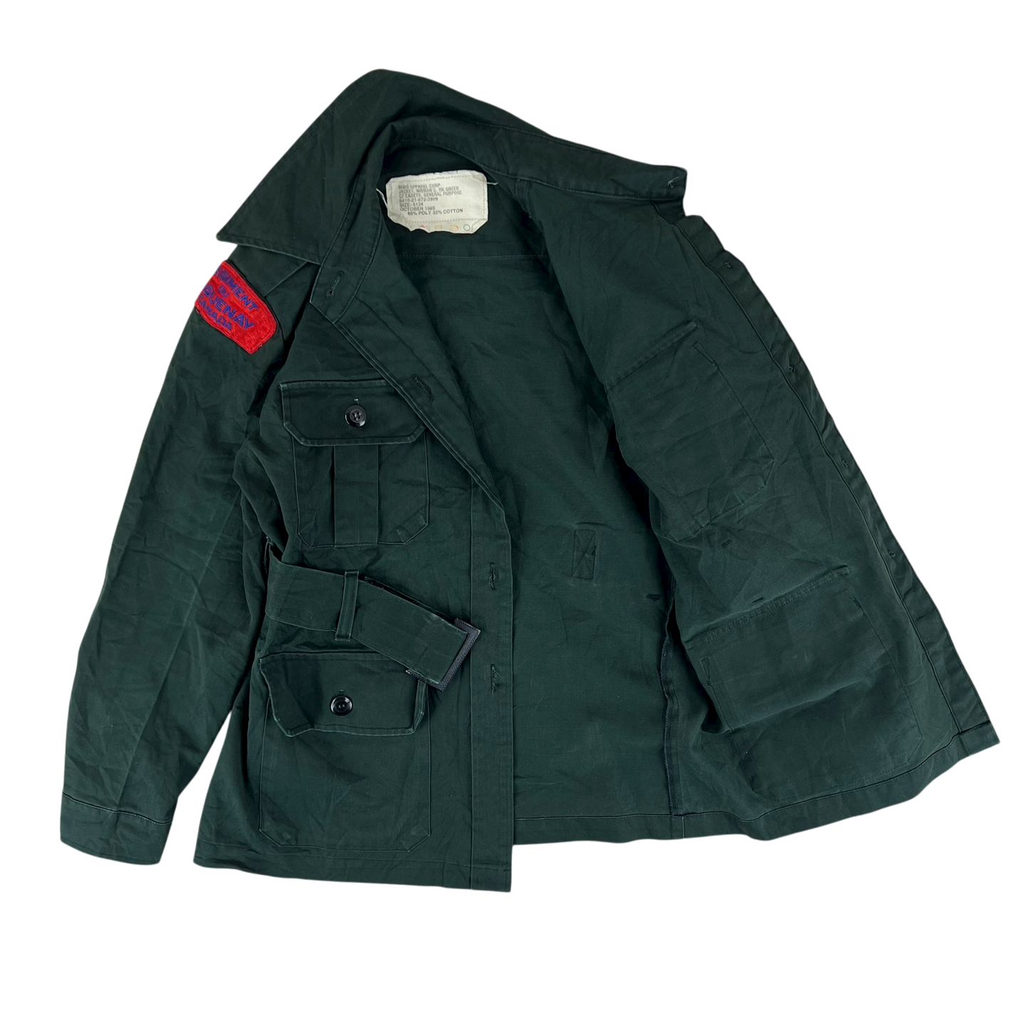 Canadian Army Women's 80's Green CF Cadets Safari Jacket - Small