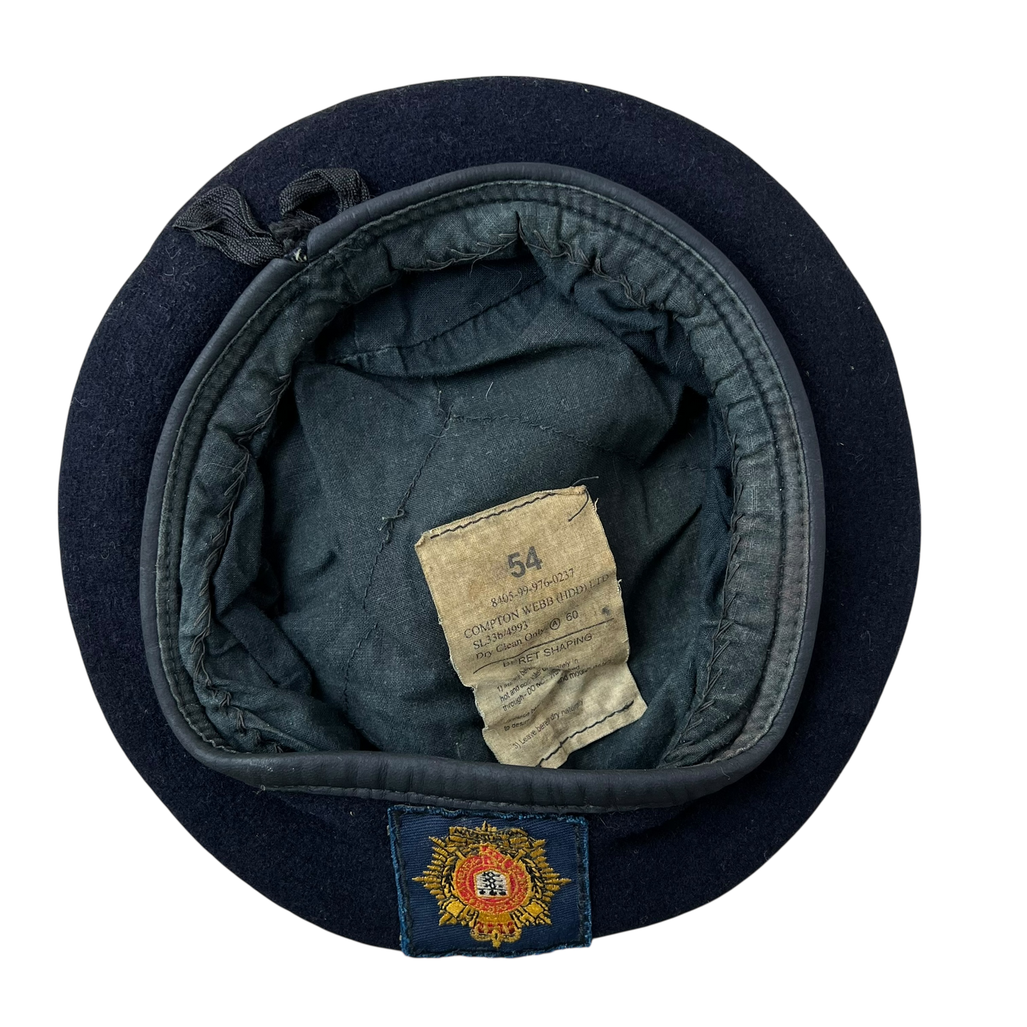 British Army Beret w/ Patch Navy Wool - Royal Logistics Corps - X Small 54cm