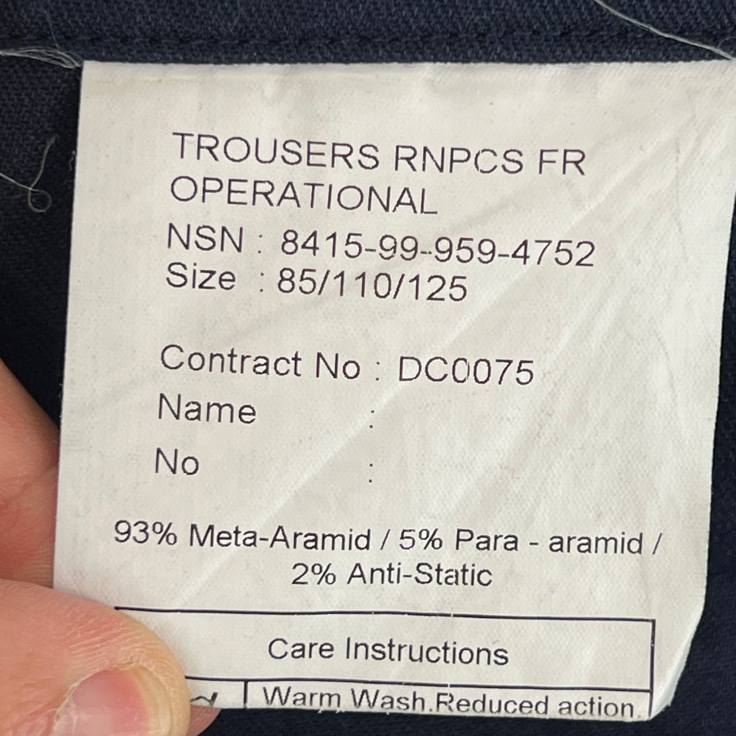 British Royal Navy FR Combat Trousers - W43 L32.5