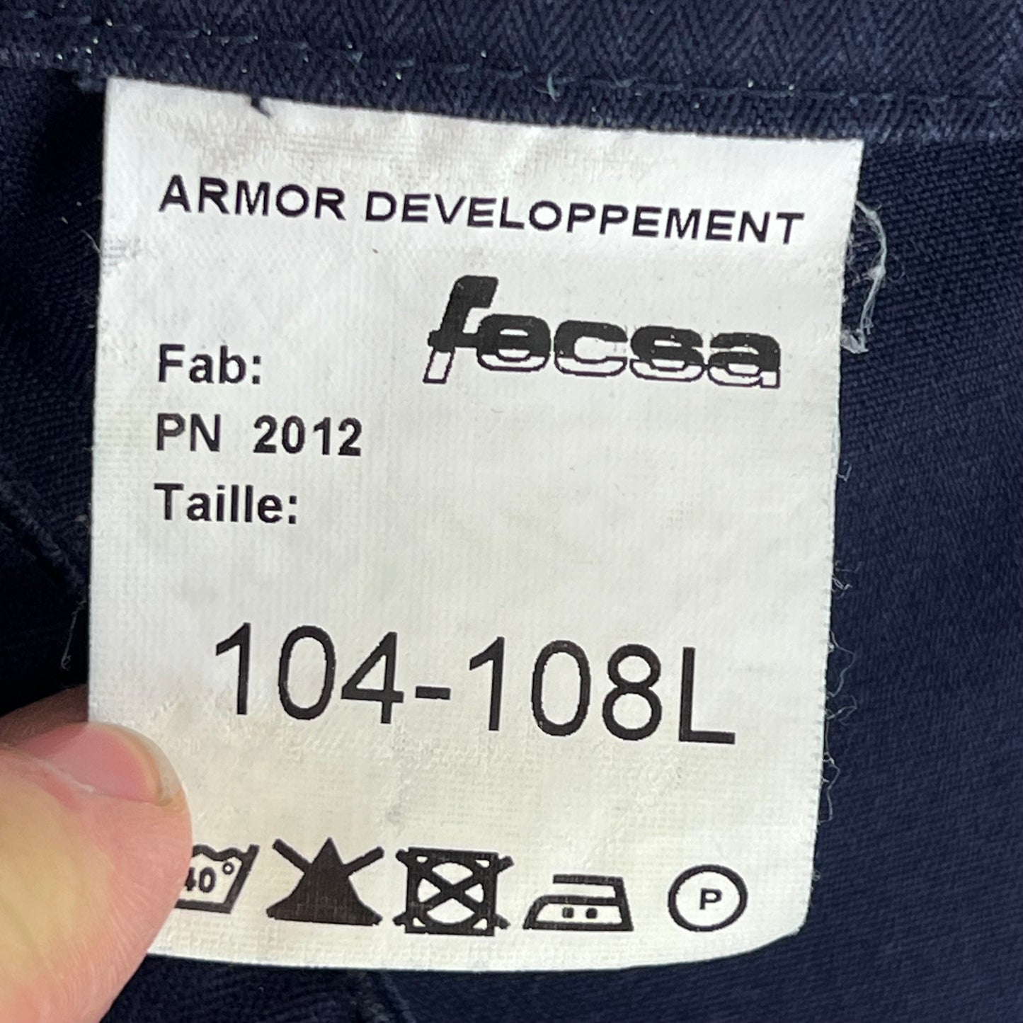 French Army Military Police Herringbone Jacket - Large