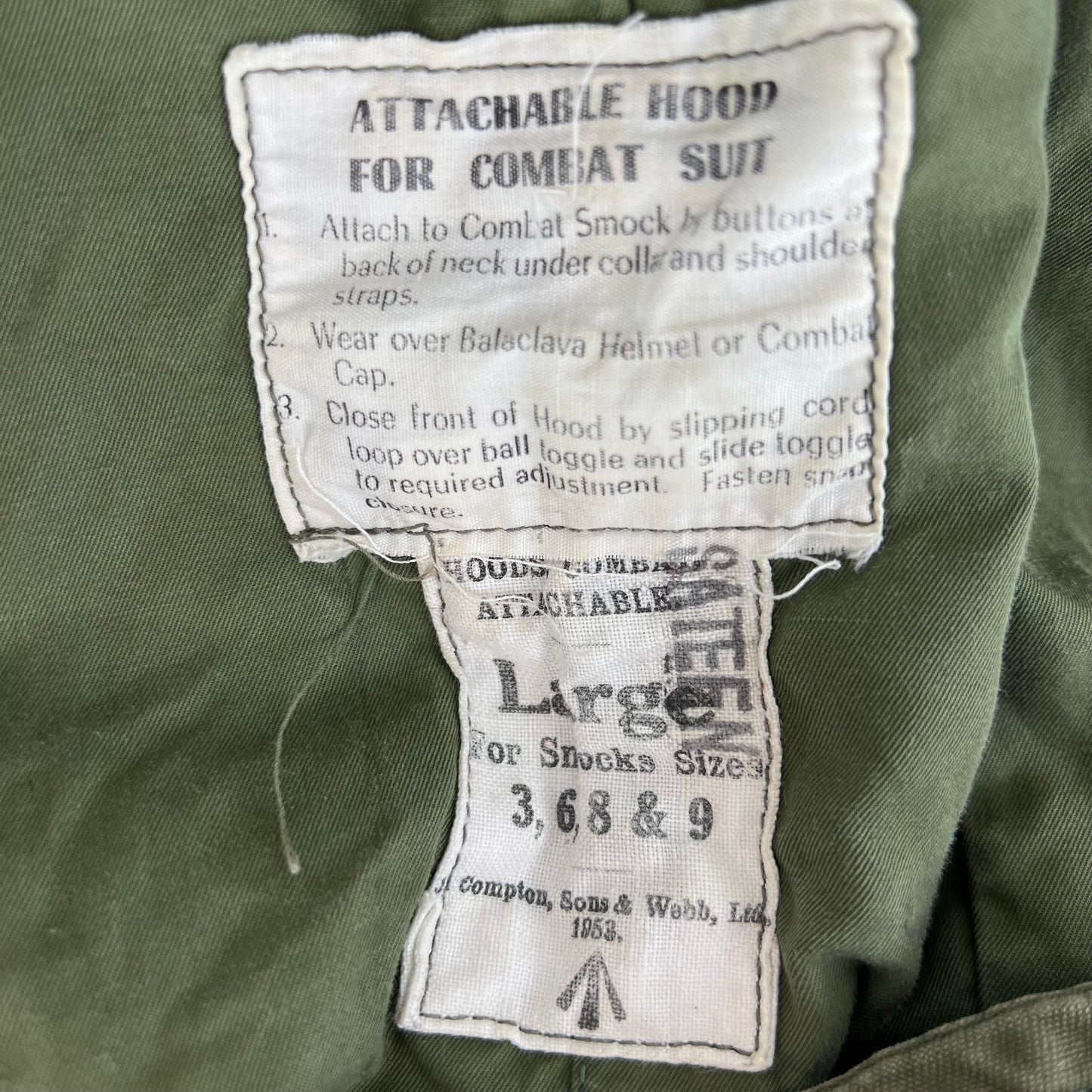 British Army 1960 Pattern Olive Green Combat Smock - Medium SIZE 8