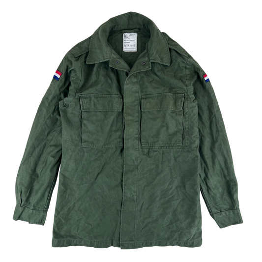 Dutch Army Field Shirt Jacket Green Long Sleeve - Medium