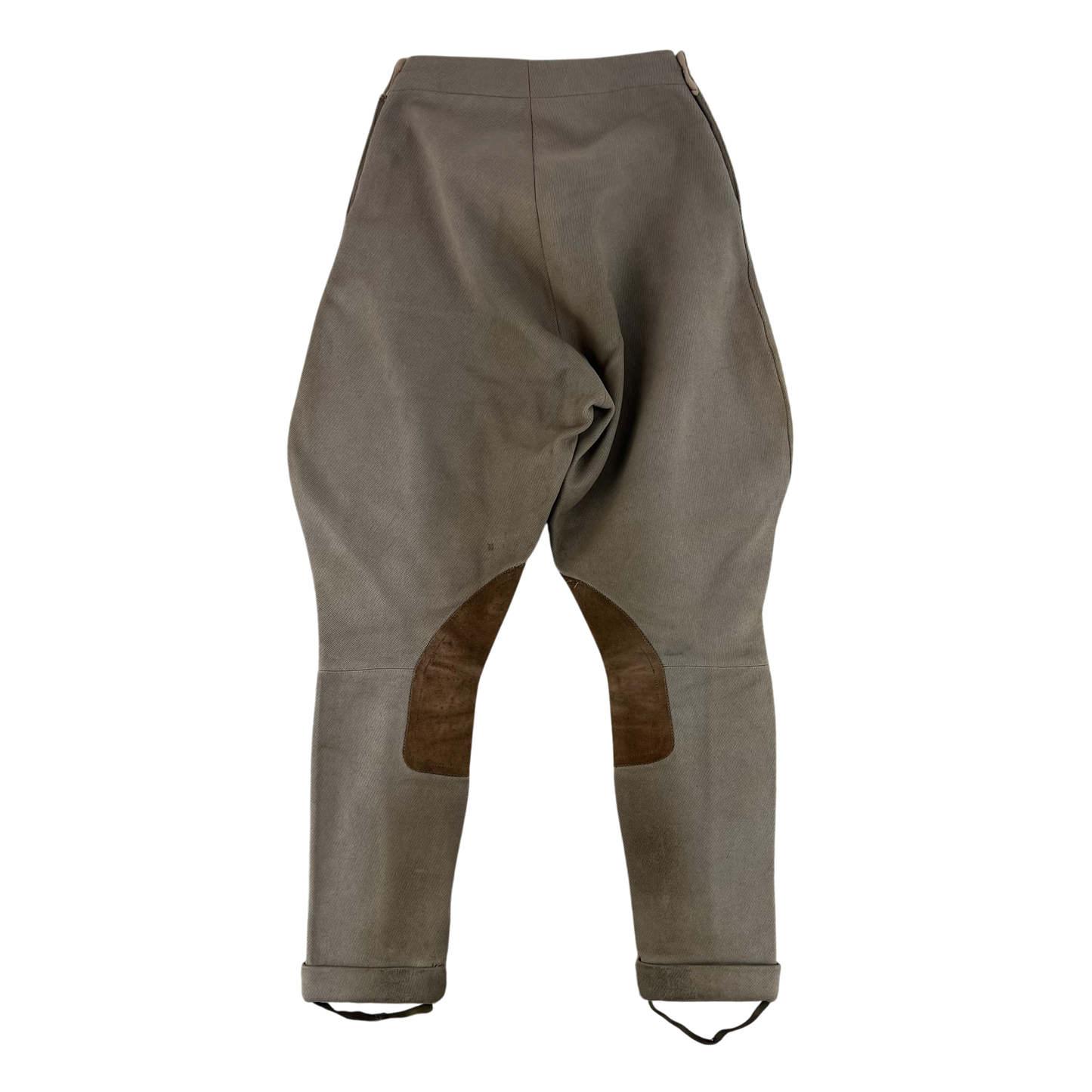 British Army 50s Khaki Cavalry Riding Trousers Jodhpurs - W22 L26.5