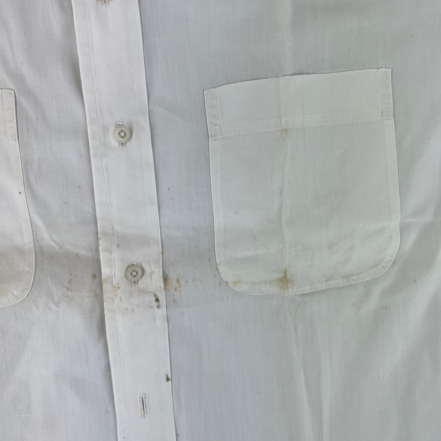 British Merchant Navy 50s Officer's Tropical Short Sleeve Shirt - Large