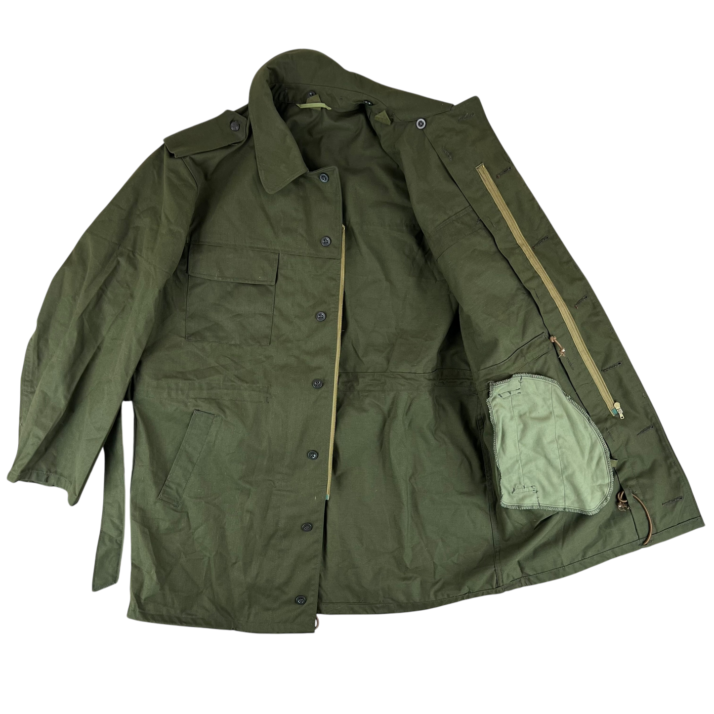 Czechoslovak Army M85 Field Parka w/ Belt Olive Green - X Large