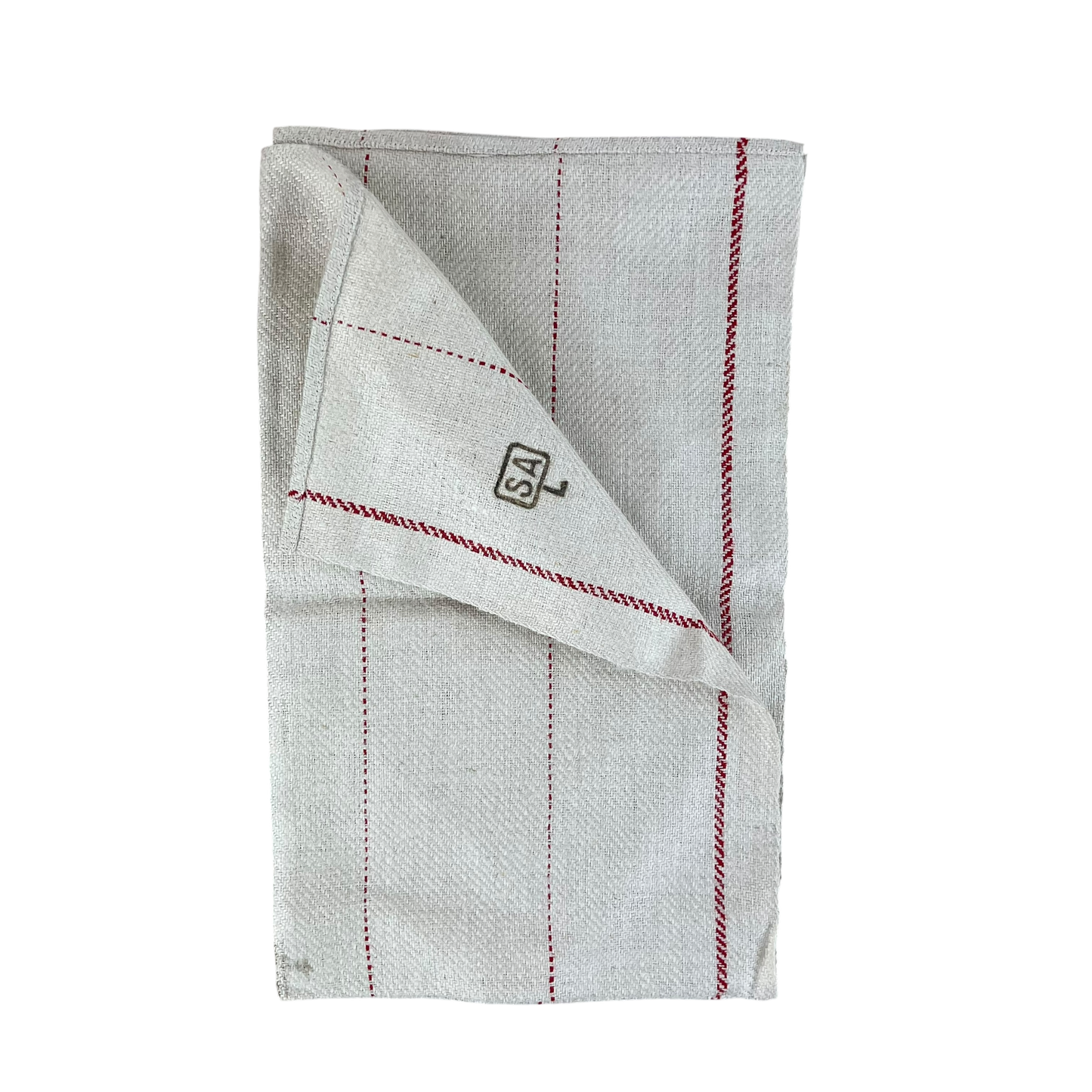 Finnish Army WW2 Cream w/ Red Stipe Tea Towel