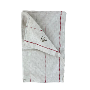 Finnish Army WW2 Cream w/ Red Stipe Tea Towel