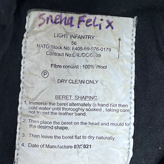 British Army Beret - The Rifles - Small 56cm