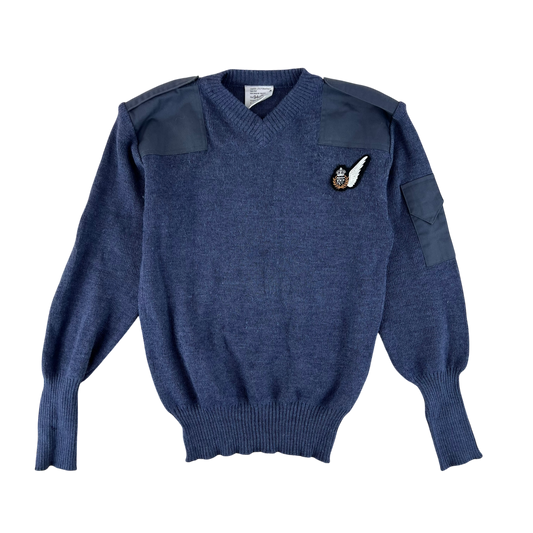 British RAF Wool V Neck Pullover Jersey Jumper - Medium 94cm