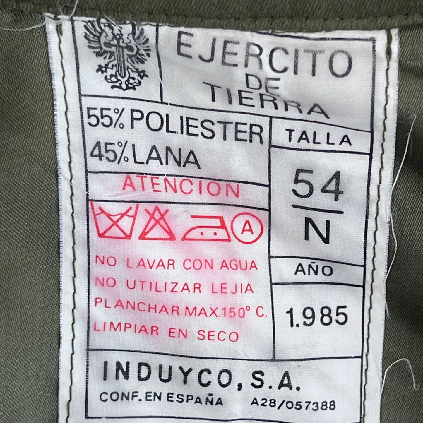 Spanish Army 80s Green Trenchcoat - Large