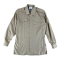 British Army Mens Fawn Cotton Shirt Long Sleeve - Large C42