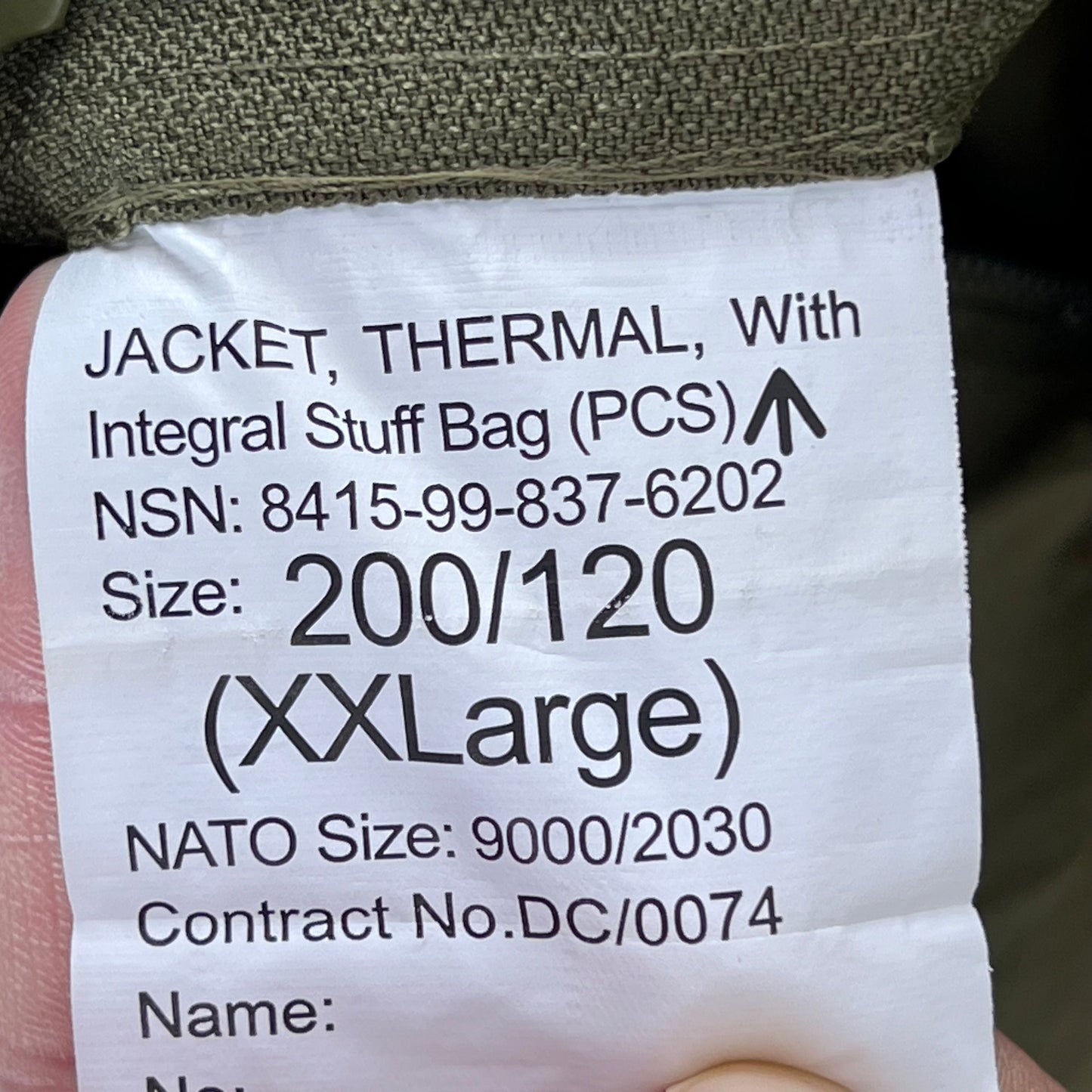 British Army Thermal Buffalo Jacket - XX Large